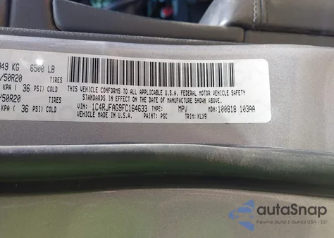 2015 Jeep Grand Cherokee Laredo z USA, uszkodzony, nr VIN 1C4RJFAG9FC164633